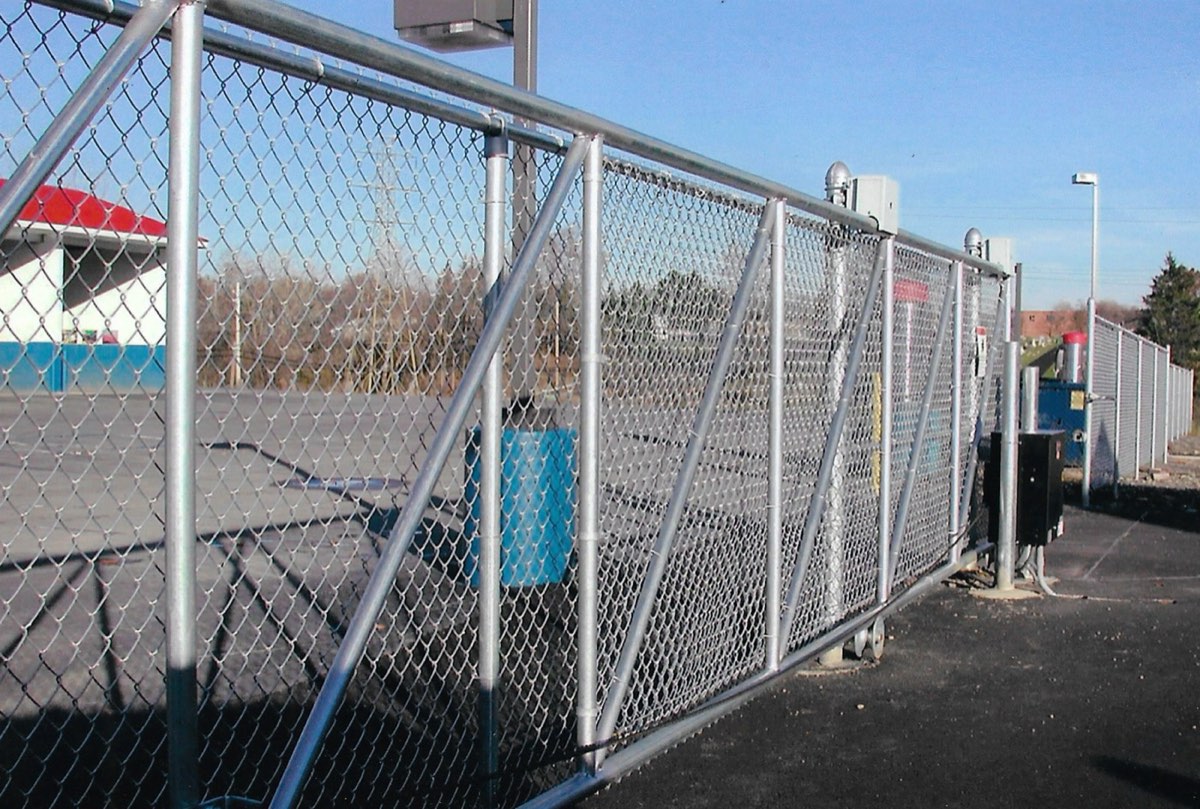Custom-built commercial gate by Youngstown Fence