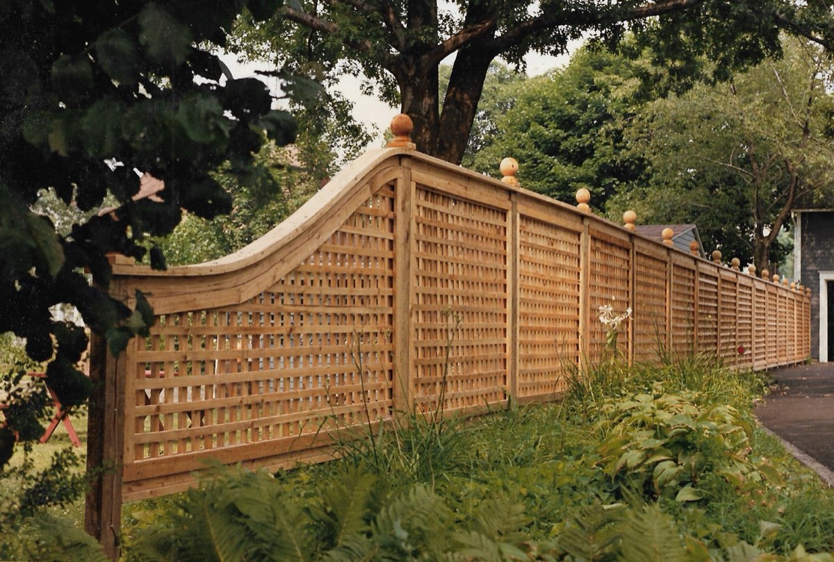 Custom wood fence design
