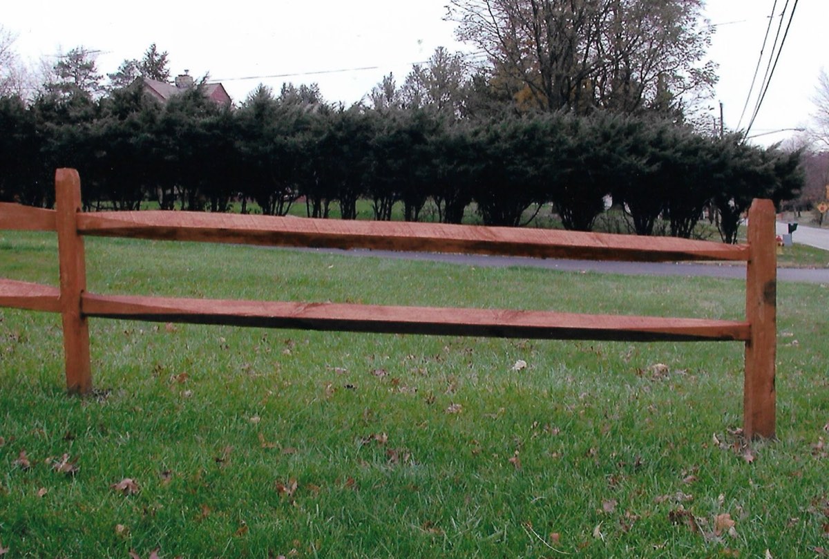 Split rail fence